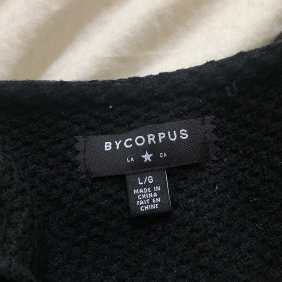 Bycorpus Black Fray Faux Leather Zipper Jacket - Picture 6 of 7